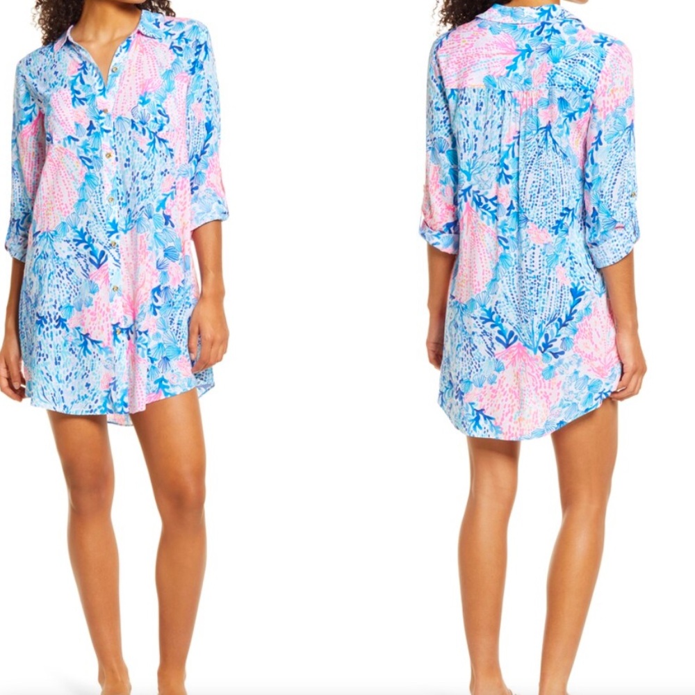 Lilly Pulitzer Natalie Shirtdress Cover-up